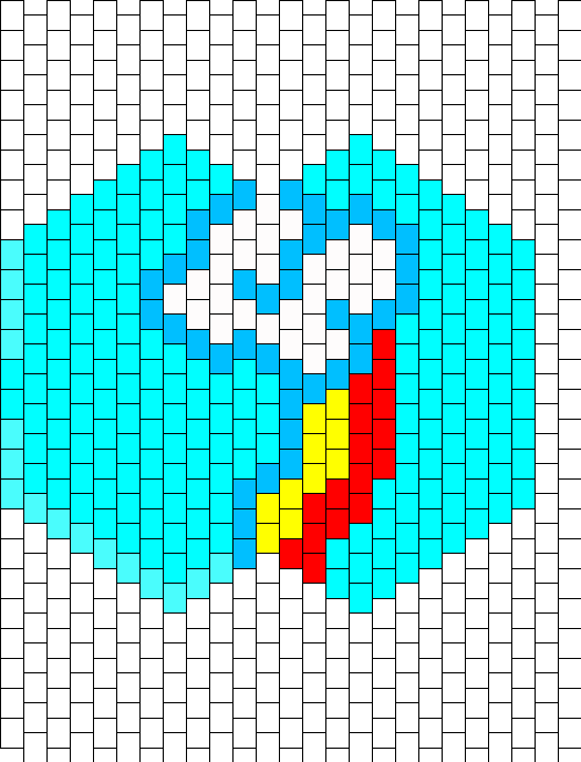 Rainbow Dash Cutiemark Mask Bead Pattern - Colorful Kandi Mask Patterns Clipart (525x688), Png Download