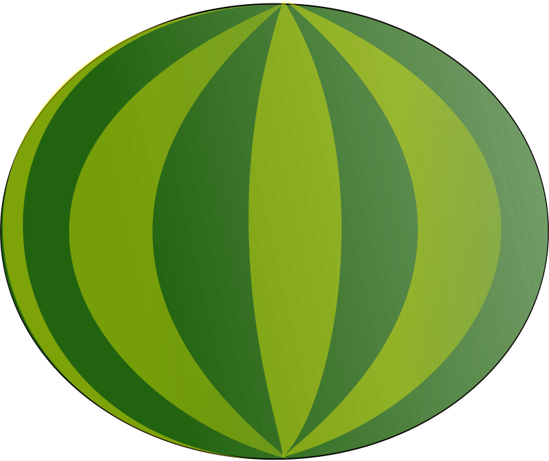 Free Watermelon - Cartoon Watermelon Whole Clipart (800x672), Png Download