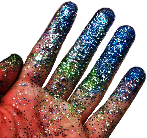 #hand #sticker #gloss #brillantina #escarcha #beautiful - Glitter Clipart (627x591), Png Download
