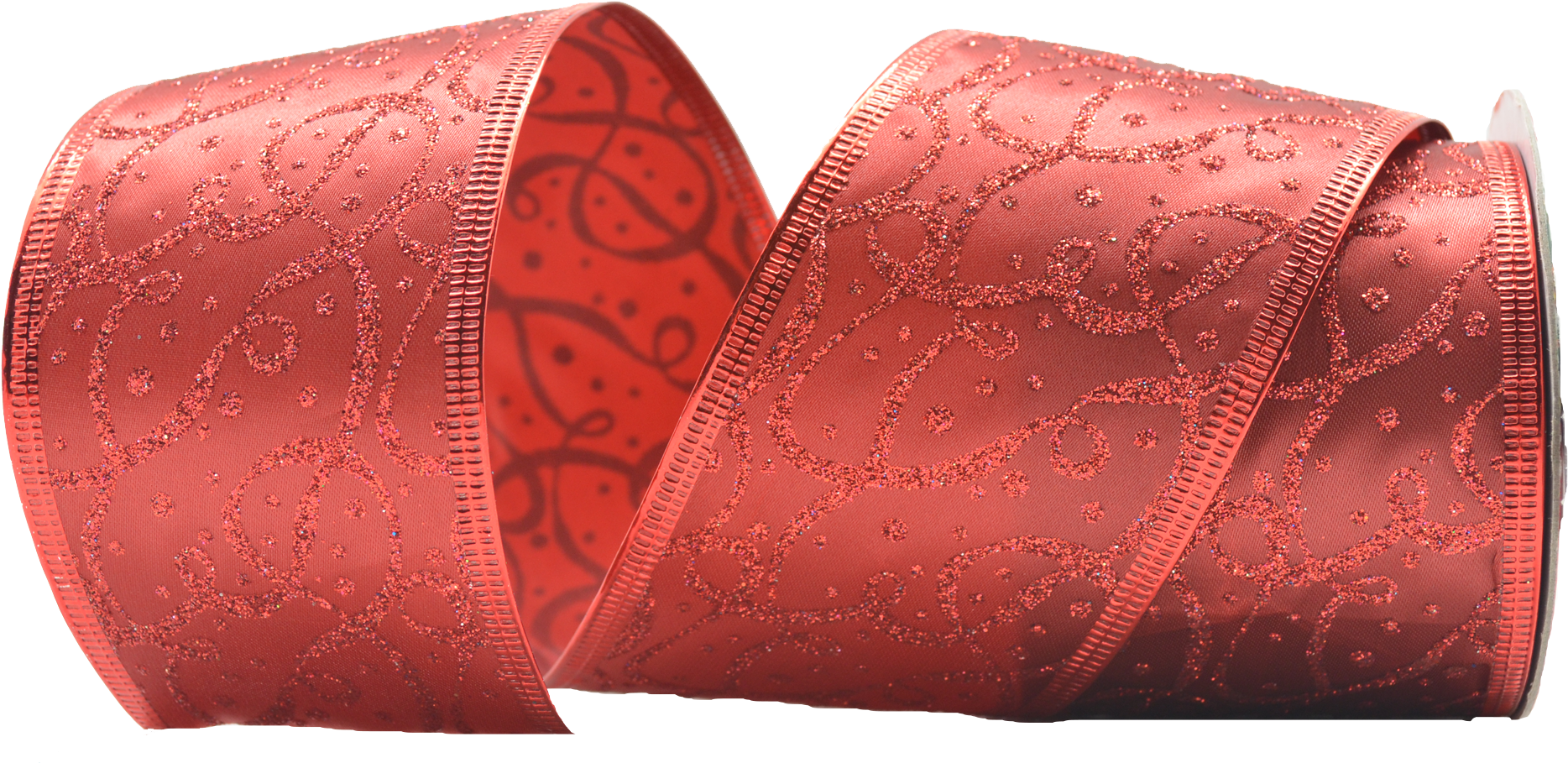 Cinta Satín Con Escarcha Rojo/rojo - Leather Clipart (1920x1080), Png Download