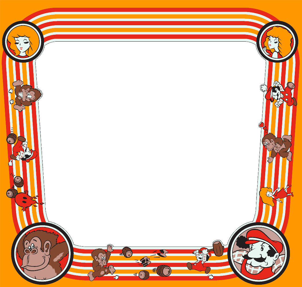 Donkey Kong Arcade Logo - Donkey Kong Bezel Clipart (1052x1000), Png Download
