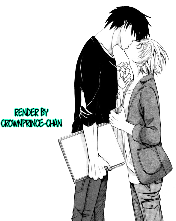 Sekaiichi Hatsukoi Manga Takano And Ritsu Kiss Clipart (869x781), Png Download