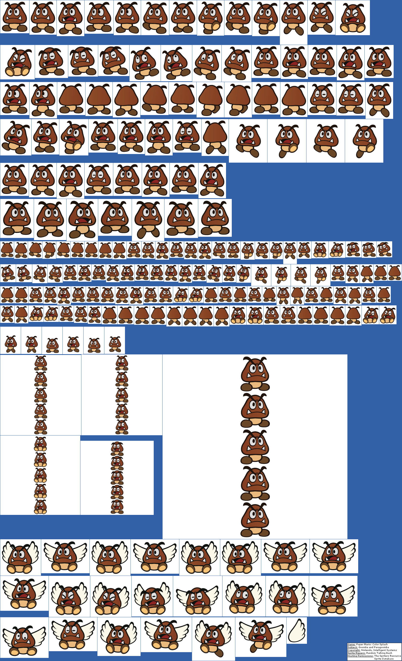 Click For Full Sized Image Goomba And Paragoomba - Paper Mario Color Splash Paragoomba Clipart (1679x2764), Png Download