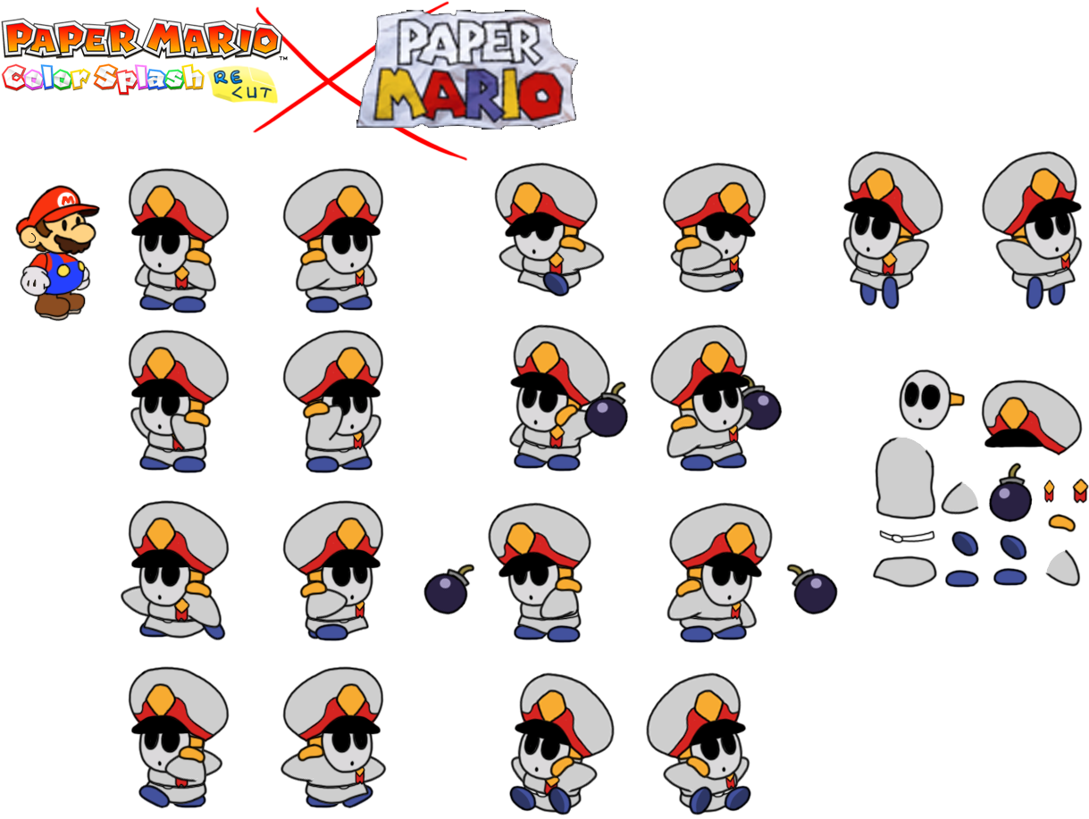 Prelude To The Recolored Paper Tale - Paper Mario 64 Clipart (1272x945), Png Download