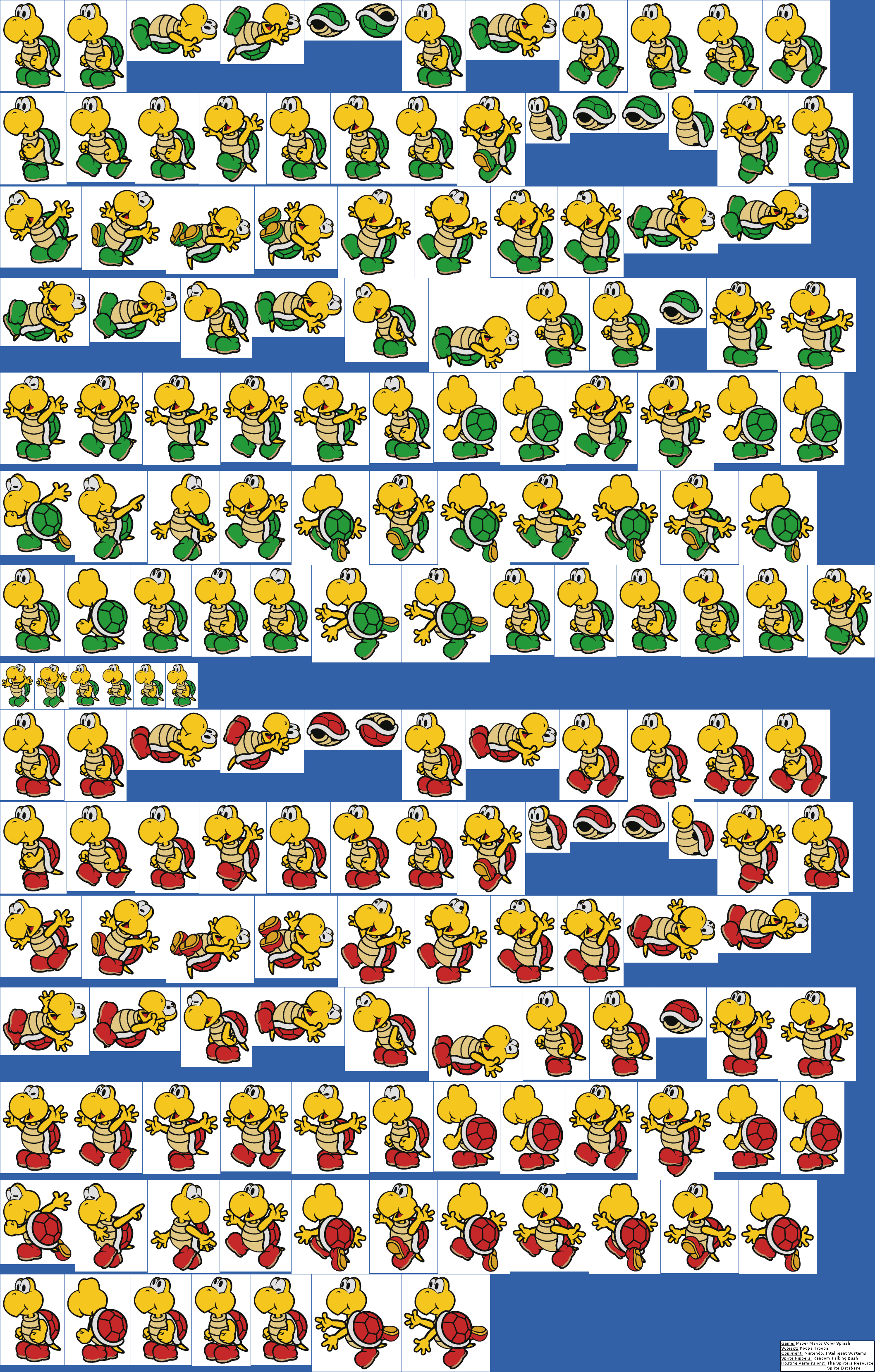 Click For Full Sized Image Koopa Troopa - Paper Mario Color Splash Koopa Troopa Clipart (2116x3318), Png Download