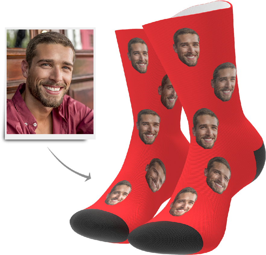 Custom Face Socks Clipart (1000x1000), Png Download
