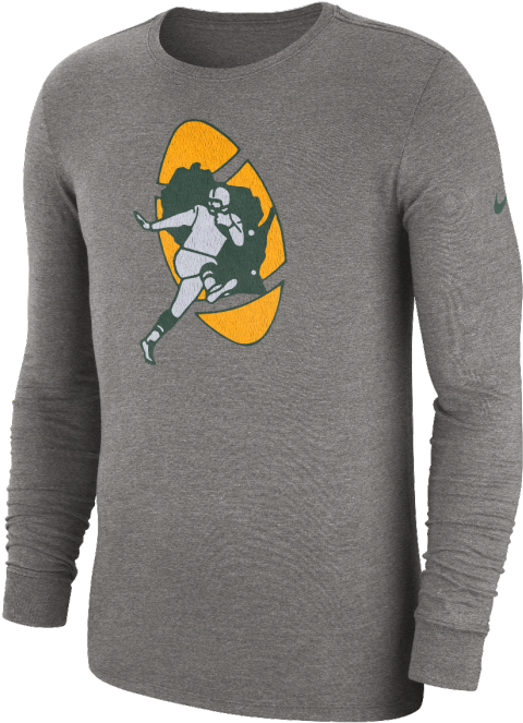 Green Bay Packers Long Sleeve Tri-historic Crackle - Green Bay Packers Clipart (700x700), Png Download