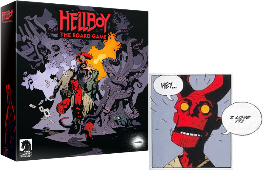 Two Year Old Hellboy's On Board, Are You The Hellboy - Hellboy The Board Game Clipart (884x560), Png Download