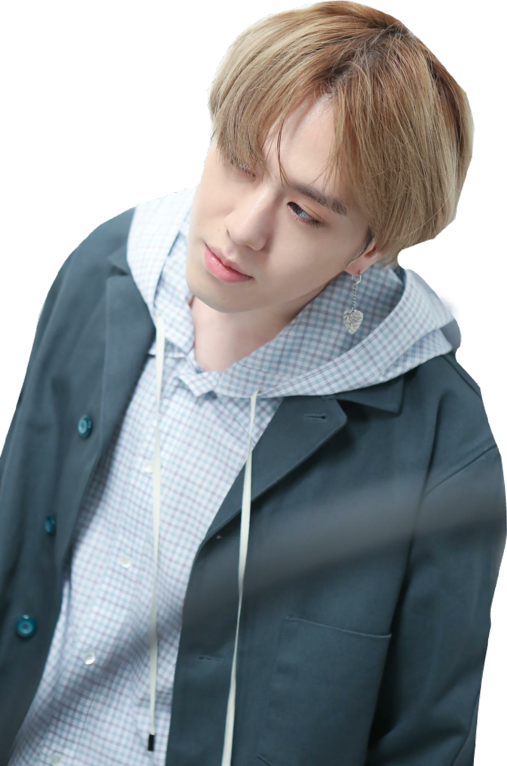 Yugyeom Sticker - Yugyeom Blonde Hair Clipart (1024x1547), Png Download