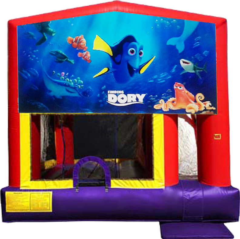 Finding Dory Combo 4 In 1 From Awesome Bounce Of Michigan - Finding Dory Bounce House Clipart (864x792), Png Download