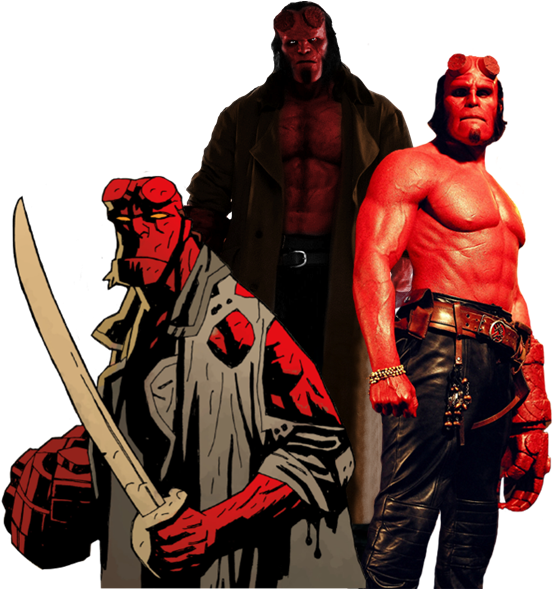 This Film Comes At Us In A Time Where A Hellboy Film - Hellboy My Hero Academia Clipart (641x588), Png Download