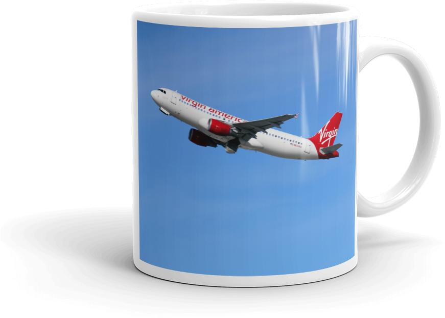 Airbus A320 Virgin America Coffee Mug - Boeing 737 Next Generation Clipart (1000x1000), Png Download