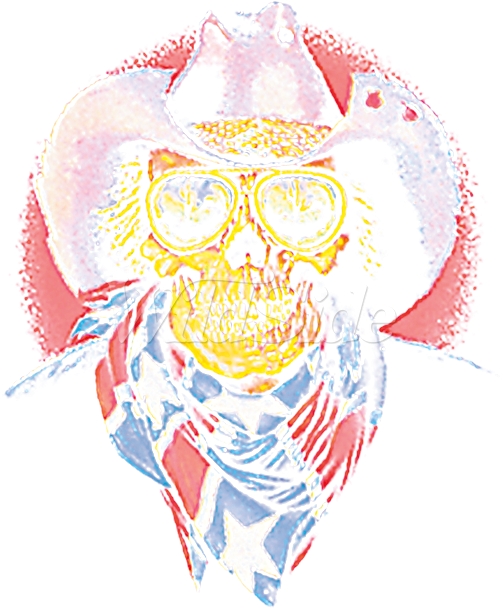 Cowboy Rebel Skull W/pocket - Illustration Clipart (675x675), Png Download