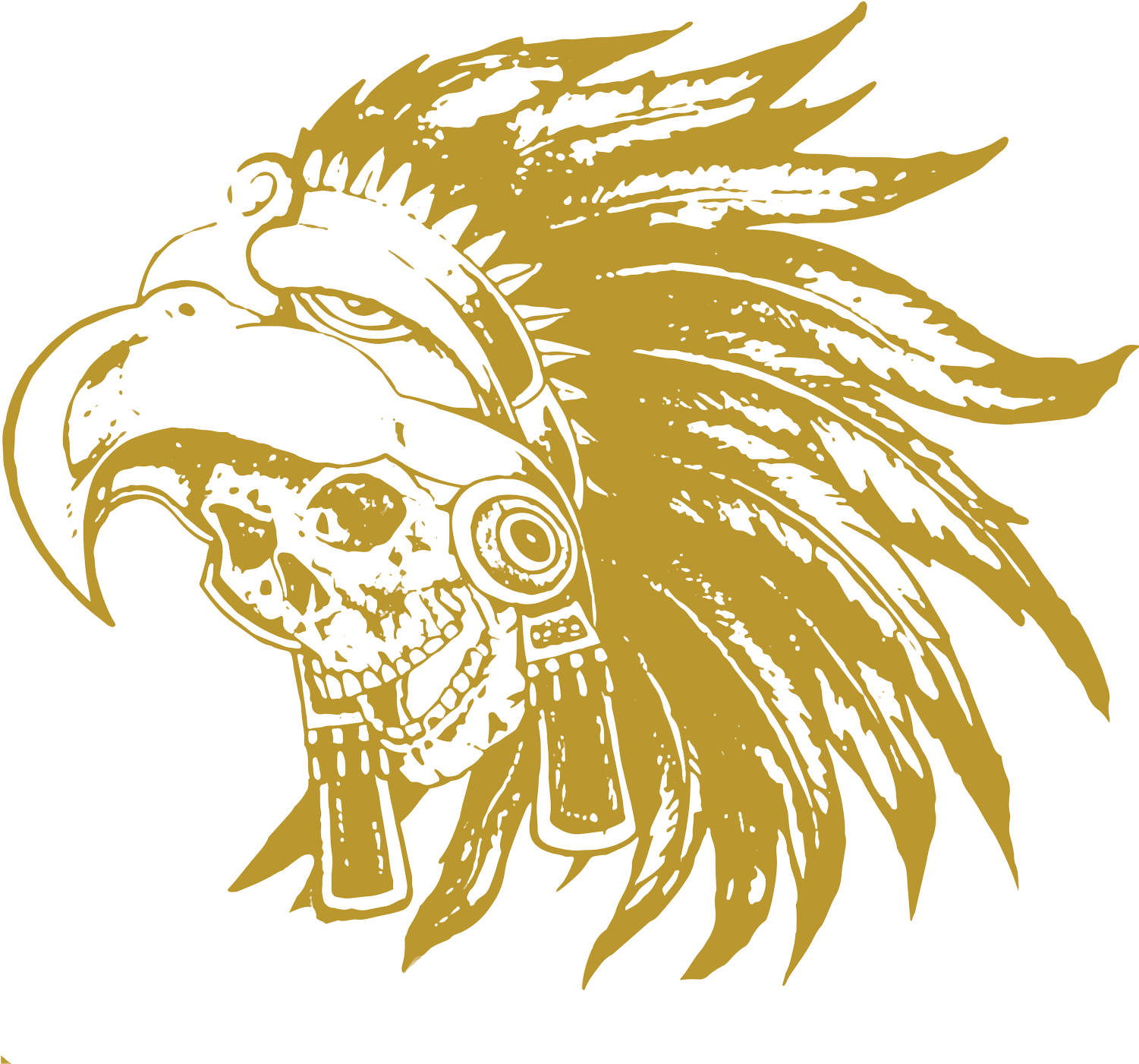 Aztec Skull Graphic - Illustration Clipart (1500x1500), Png Download