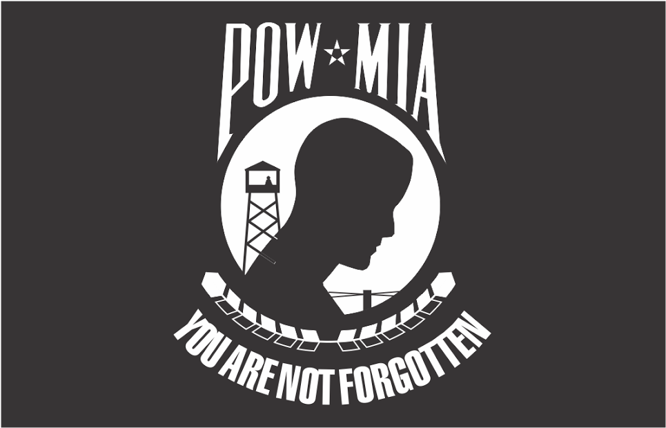 Prisoner Of War - Pow Mia Flag Vector Clipart (1600x1067), Png Download