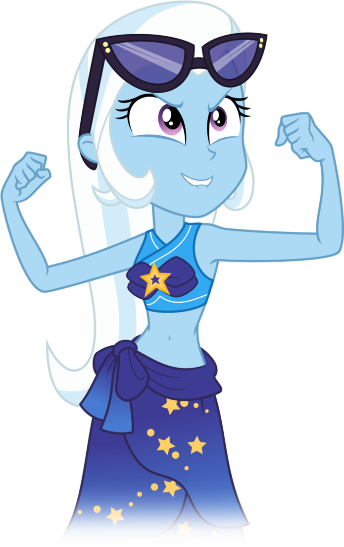 Clothes, Equestria Girls, Flexing, Forgotten Friendship, - Equestria Girls Trixie Swimsuit Clipart (695x1104), Png Download
