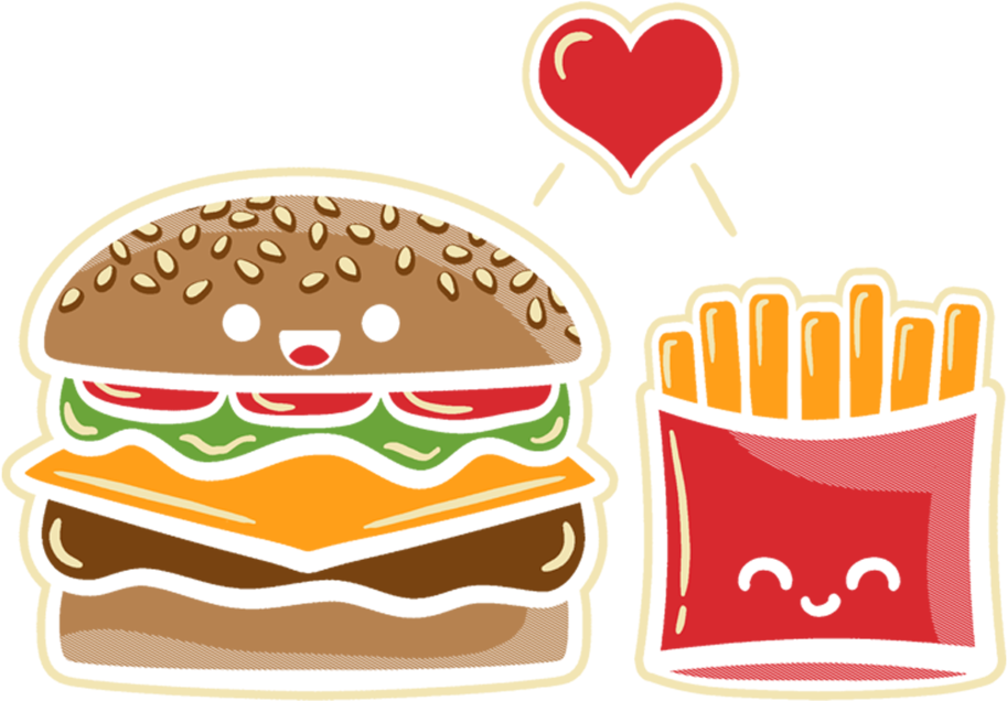 Graphic Transparent Library Burger Tee Fury Llc - French Fries Clipart (1024x887), Png Download