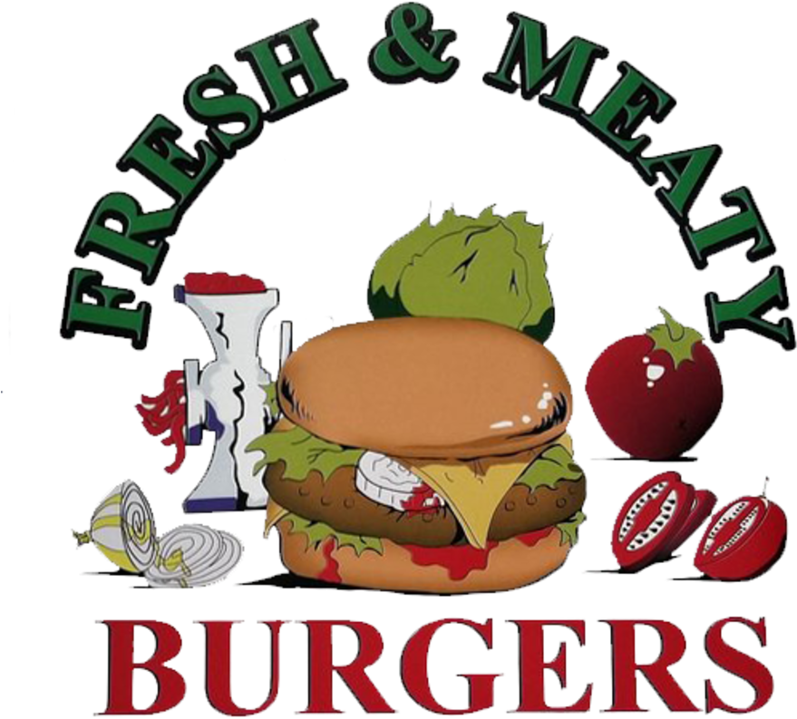 Burger Clipart Top View - Fresh And Meaty Burgers Carson - Png Download (879x793), Png Download