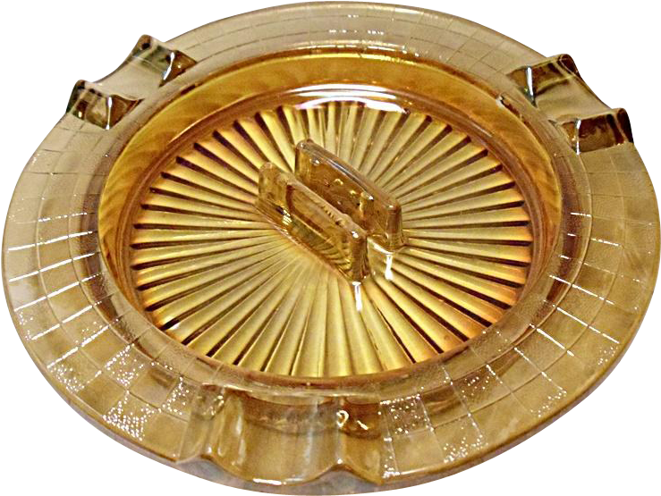 1930's Jeannette Glass Iridescent Carnival Marigold - Wall Clock Clipart (738x738), Png Download