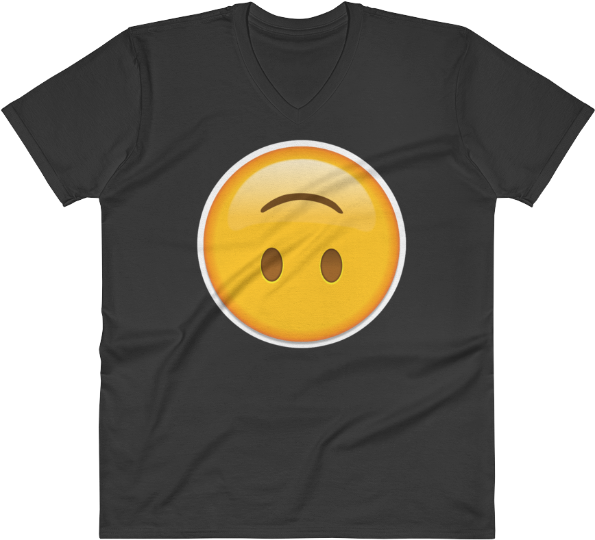 Men's Emoji V Neck - T-shirt Clipart (1000x1000), Png Download