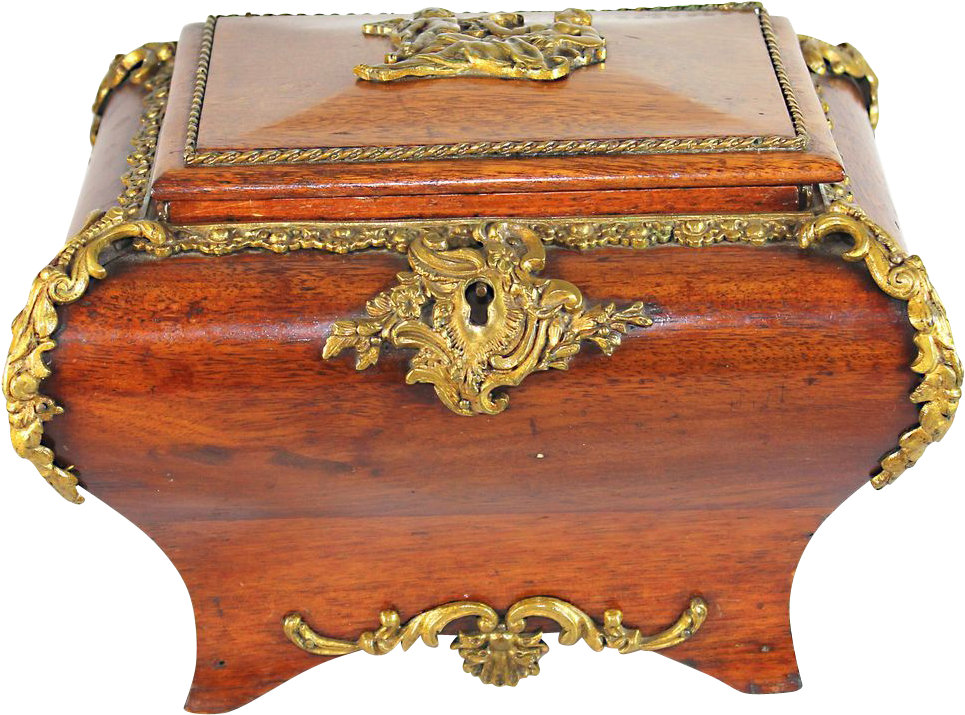 Antique French Louis Xv Jewelry Box, Casket, Music Clipart (964x964), Png Download