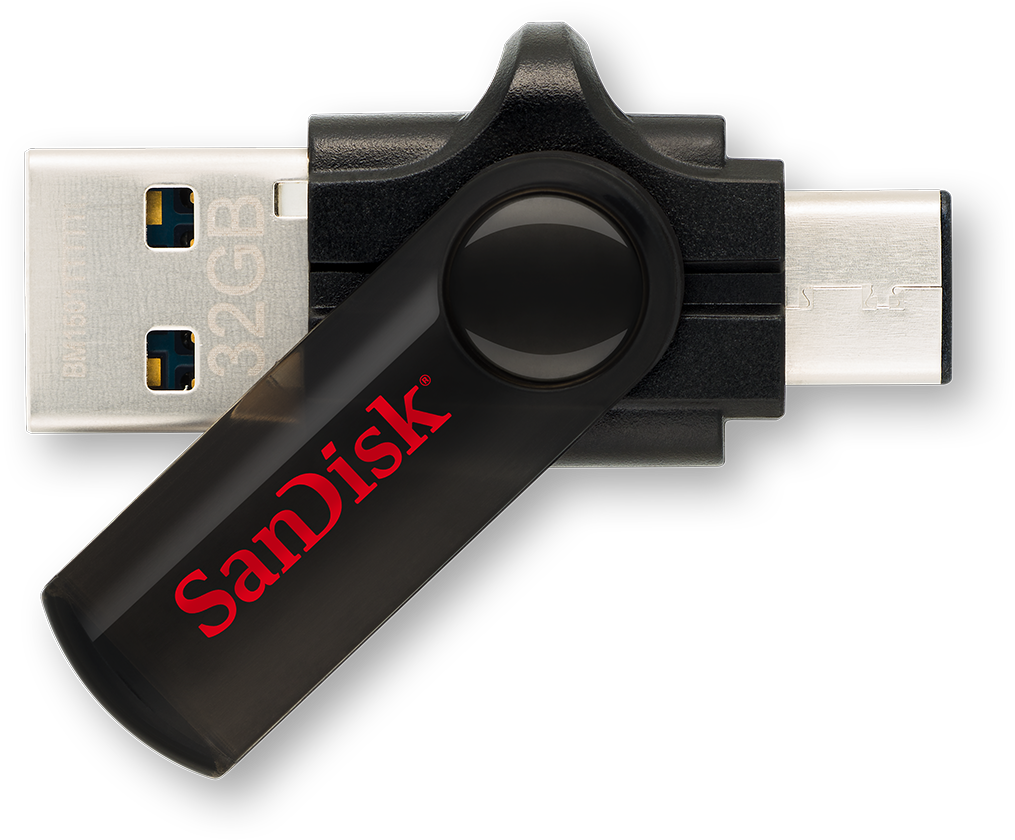 The New Sandisk Dual Usb Drive Is Compatible With Both - Usb And Usb C Flash Drive Clipart (1486x1075), Png Download