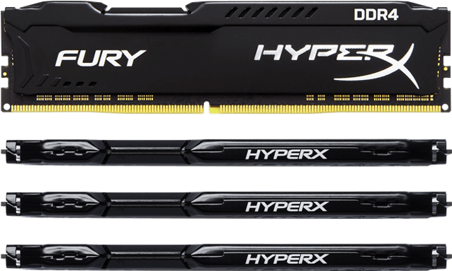 32gb Kit Hyperx Fury Ddr4 2933mhz, Cl17, Black, Dimm - Hyperx Fury Ddr3 Black Clipart (700x700), Png Download