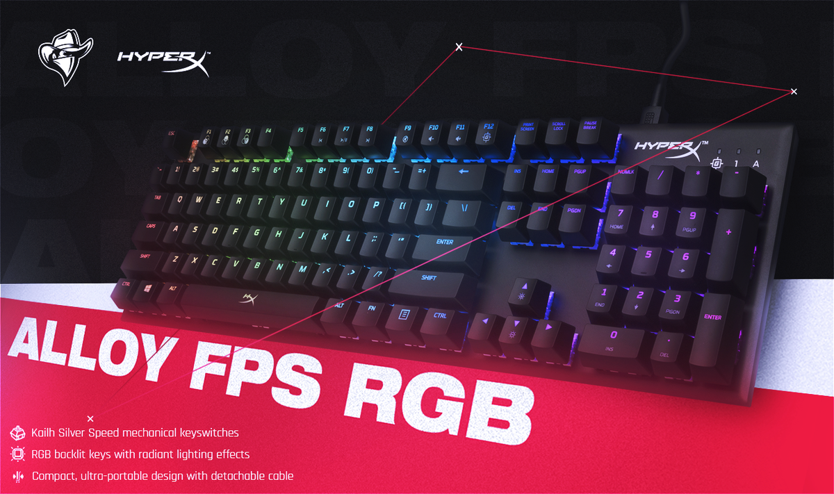 Renegadesverified Account - Hyperx Alloy Fps Rgb Clipart (1200x711), Png Download