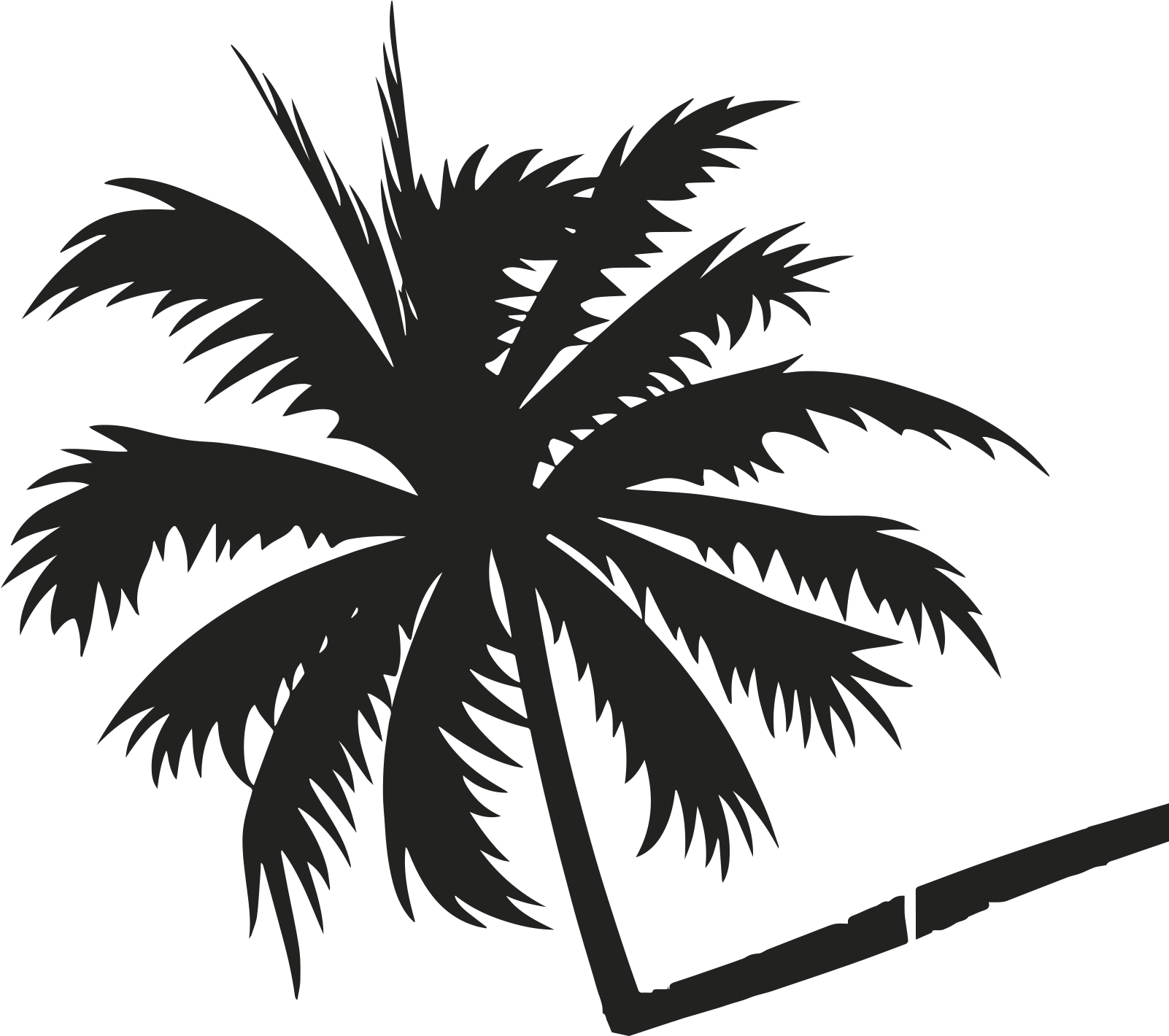 Palmeirapreta - Beach Palm Tree Png Clipart (1757x1537), Png Download