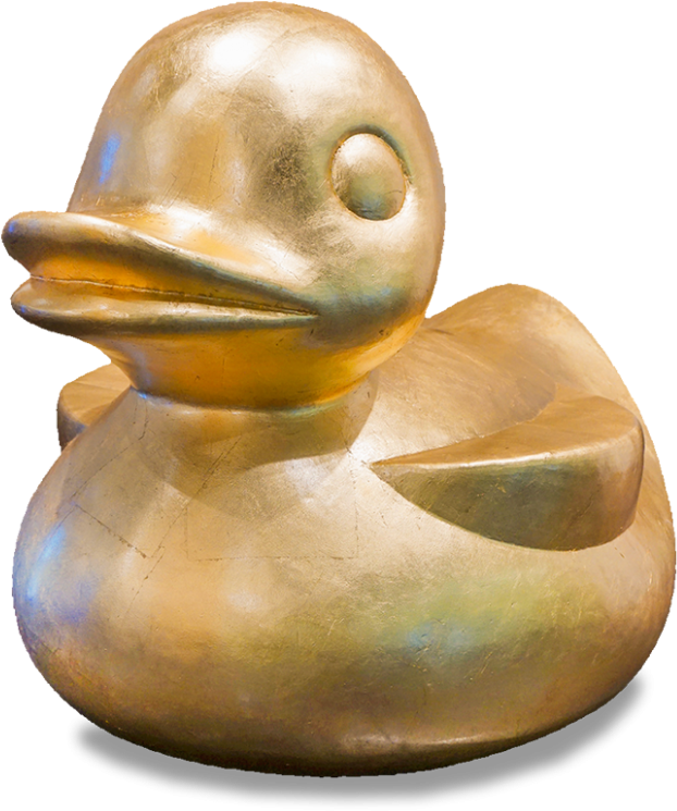 Gold Leaf Design Group Fiberglass Duck - Mallard Clipart (622x745), Png Download