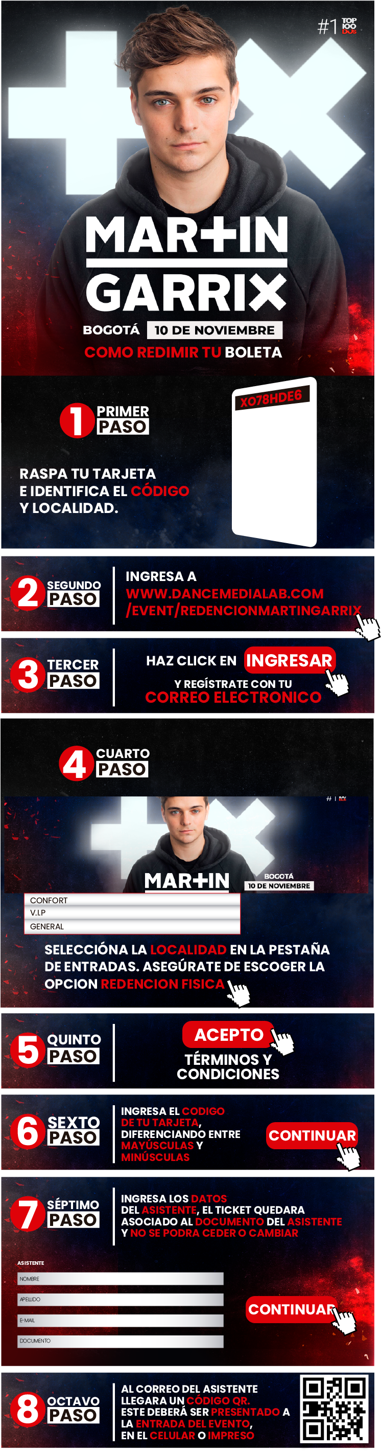 Martin Garrix Bogota - Flyer Clipart (800x2908), Png Download