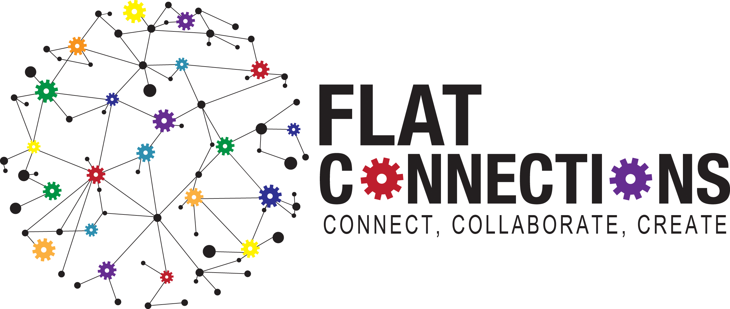 Flat Connections Clipart (2326x984), Png Download