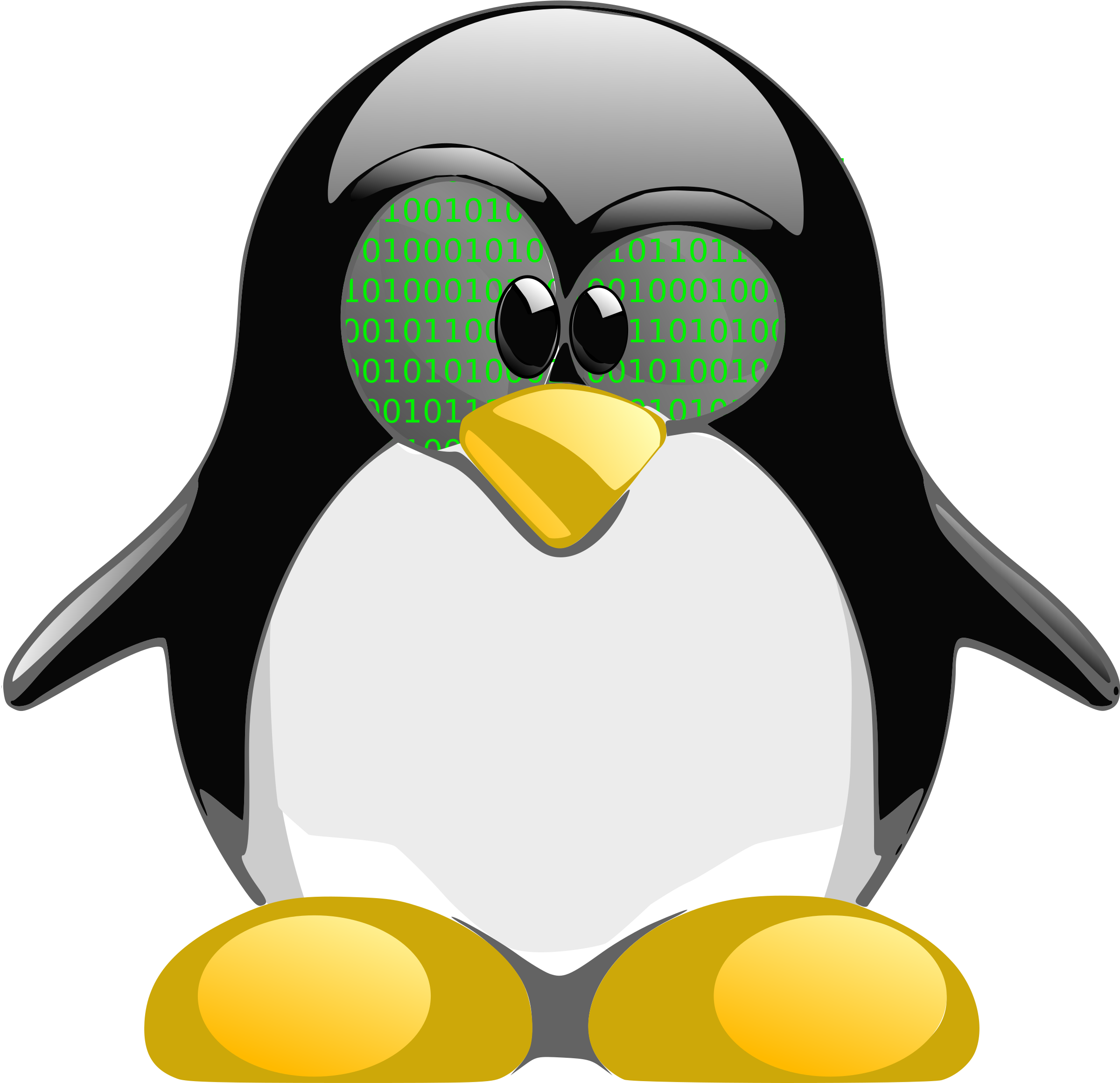 This Free Icons Png Design Of Tux Nerd 1 - Linux Penguin Png Clipart (2400x2320), Png Download