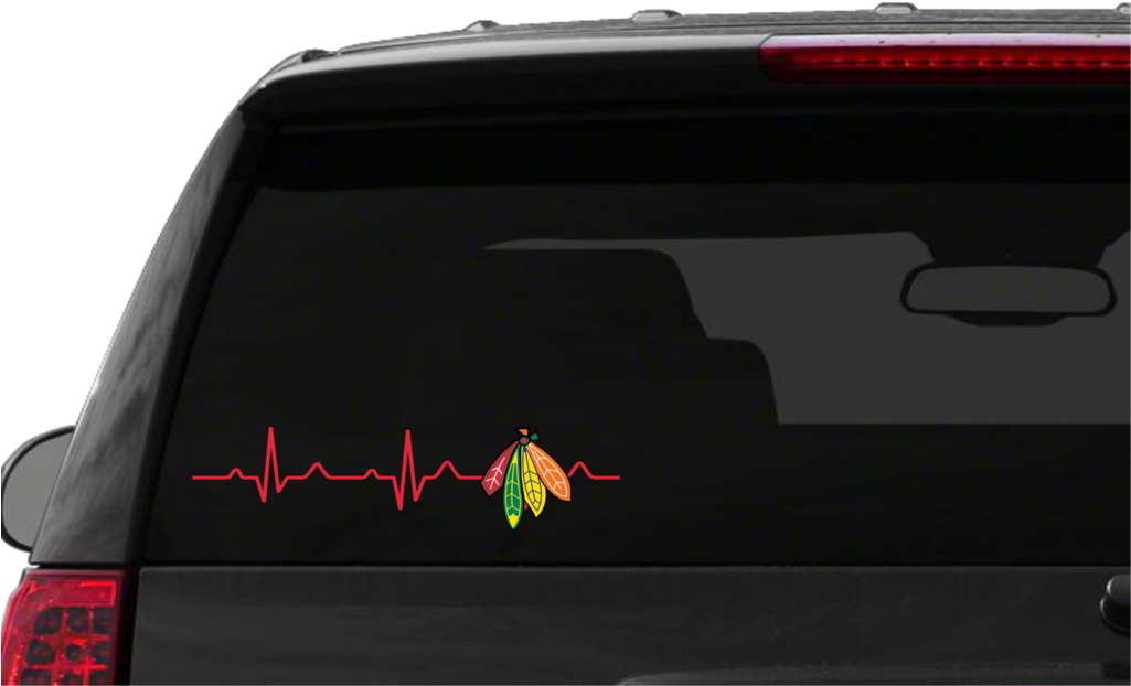 Chicago Blackhawks Heart Beat Decal - Audi Clipart (1024x776), Png Download
