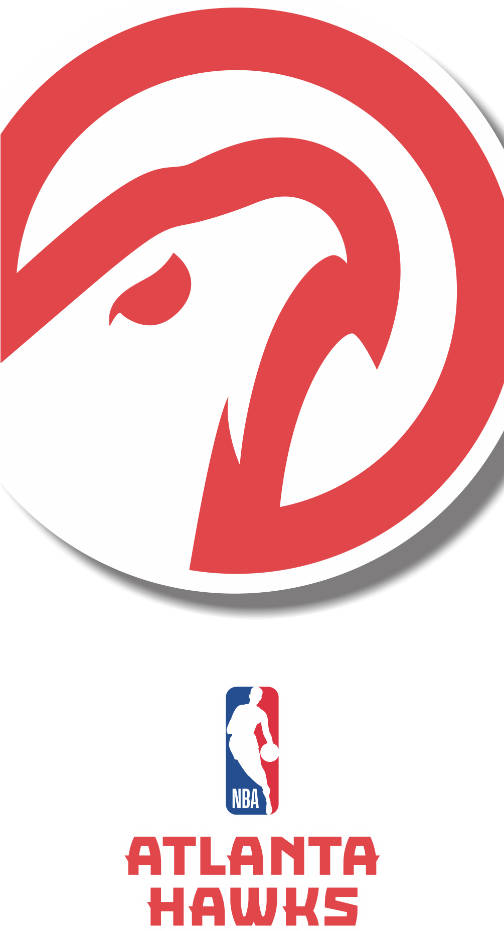 Atlanta Hawks Transparente , Png Download - Atlanta Hawks Clipart (1005x1855), Png Download