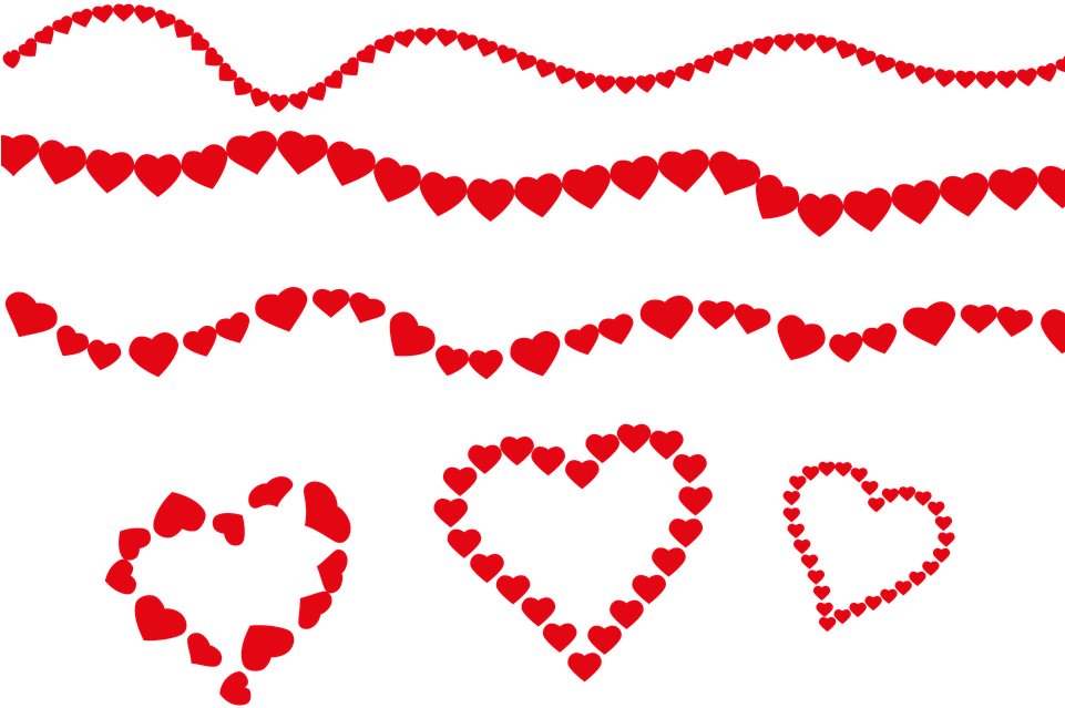 Heart Love Luck Valentine's Day Background Image - Love Clipart (960x678), Png Download