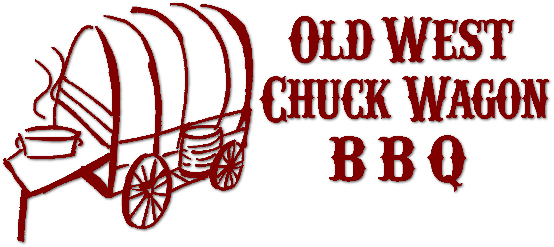 Old West Chuck Wagon Bbq Clipart (2283x1020), Png Download