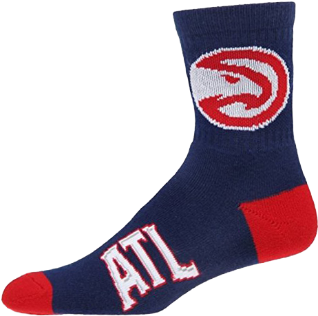 Fbf Nba Atlanta Hawks Quarter Socks - Sock Clipart (570x570), Png Download