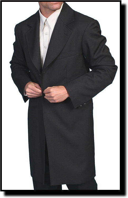 Scully Old West Frock Coat - Black Frock Coat Clipart (559x826), Png Download