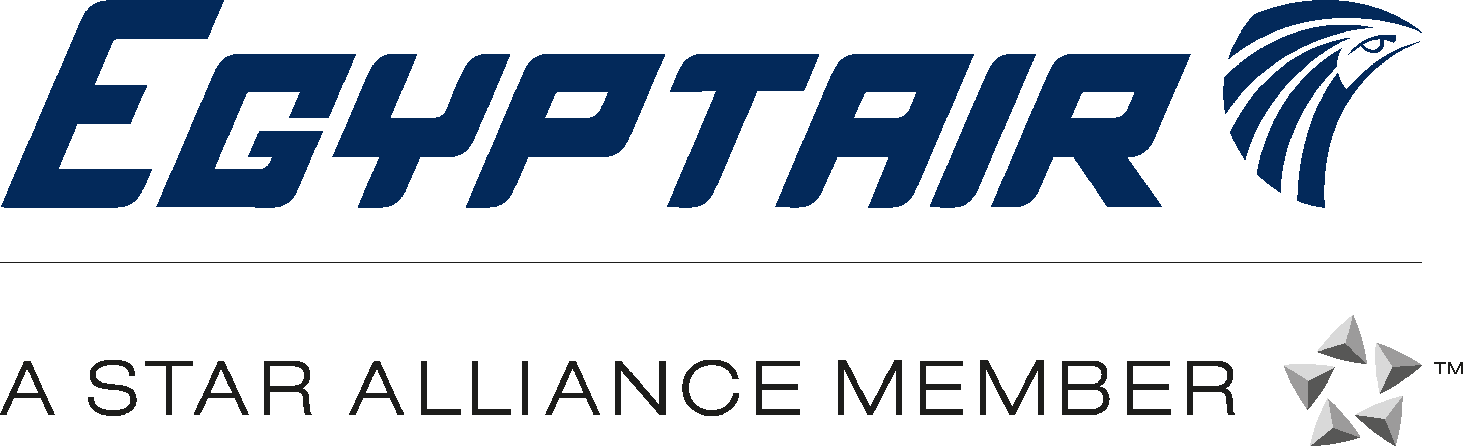 Egyptair Logo [egyptair - Egypt Air Clipart (2875x878), Png Download