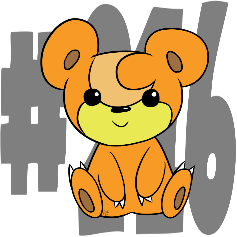 #teddiursa #pokemon #pokemonaday - Cartoon Clipart (1000x1000), Png Download