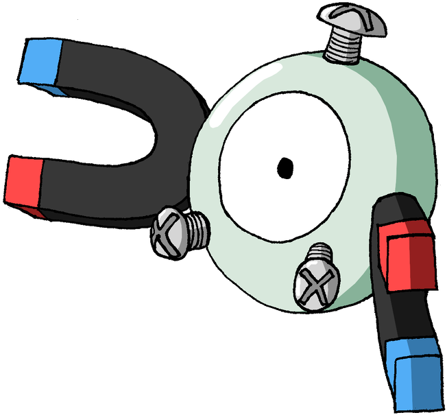 Pokemon Magnemite Gym - Cartoon Clipart (911x877), Png Download