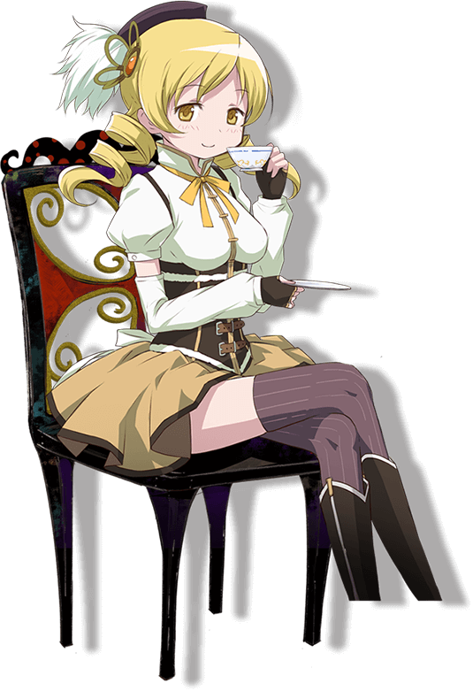New Official Transparent Artwork Of Tomoe Mami From - Cartoon Clipart (535x781), Png Download