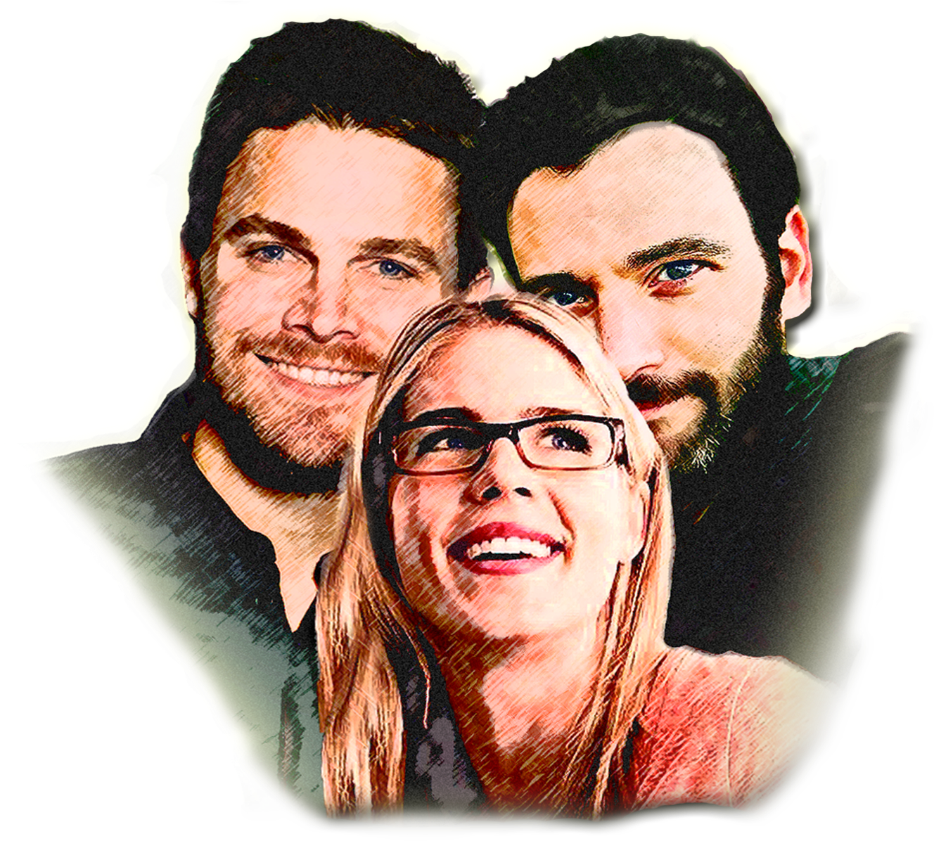 Smoaking Billionaires Felicity Smoak Tommy Merlyn Oliver - Friendship Clipart (1800x1200), Png Download