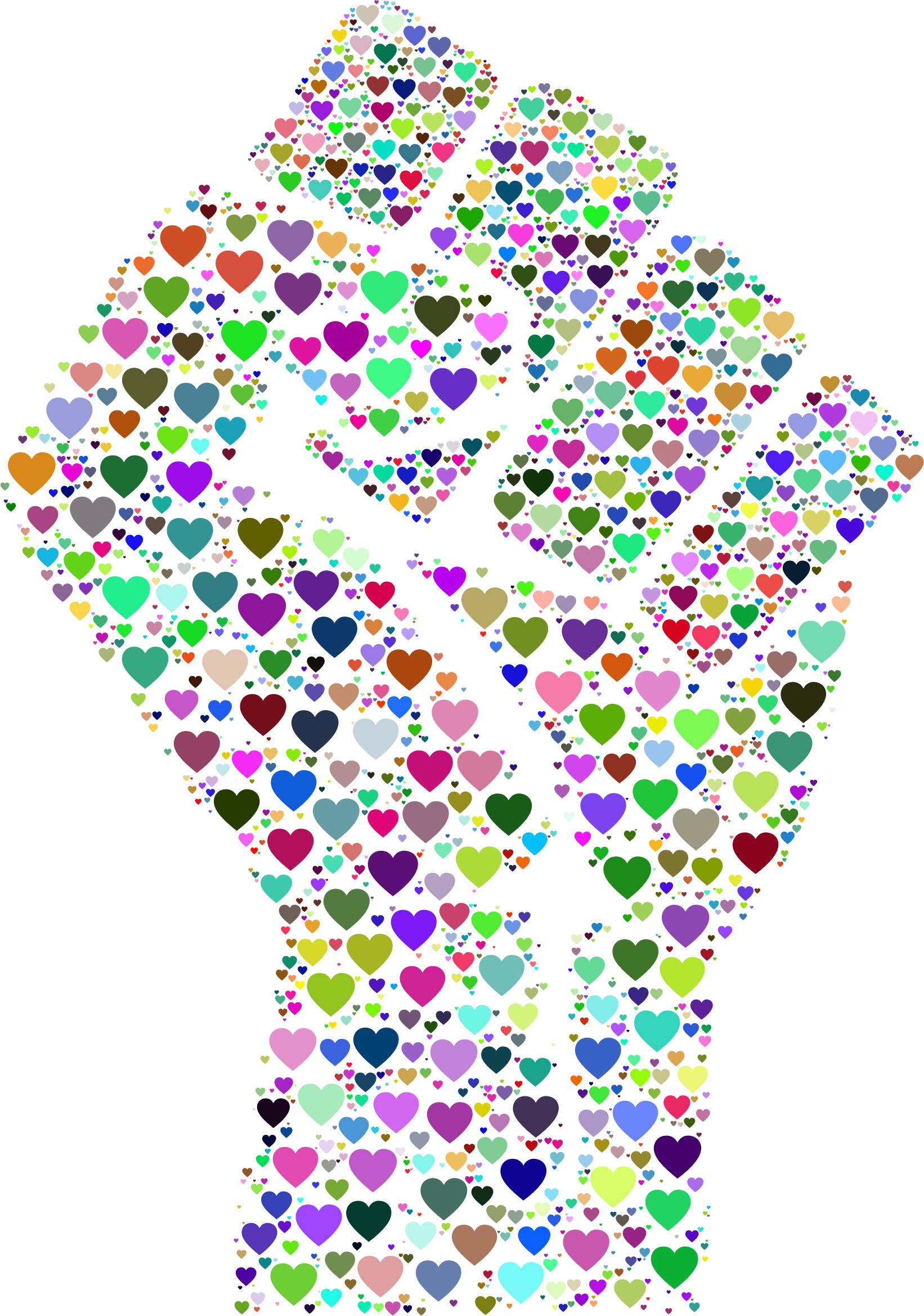 This Free Icons Png Design Of Colorful Fist Of Love - Colorful Fist Clipart (1642x2337), Png Download