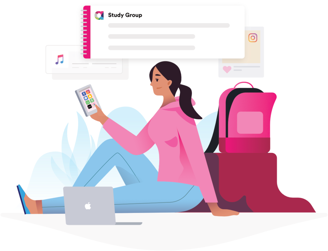 Students - Sitting Clipart (1060x826), Png Download