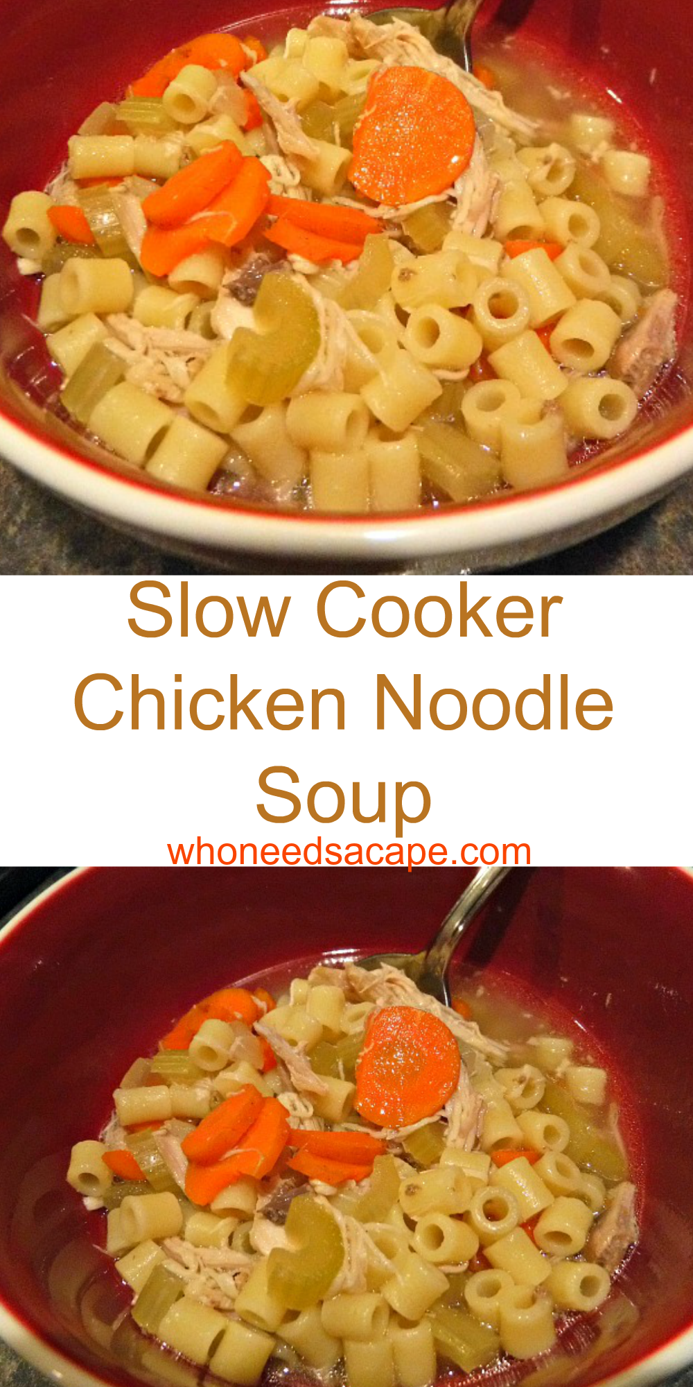 Exp Pin Slow Cooker Chicken Noodle Soup Clipart (1000x2000), Png Download