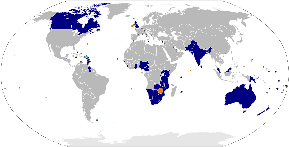 Quantos Países Estão Sob A Bandeira Inglesa - Ireland Commonwealth Of Nations Clipart (1024x520), Png Download