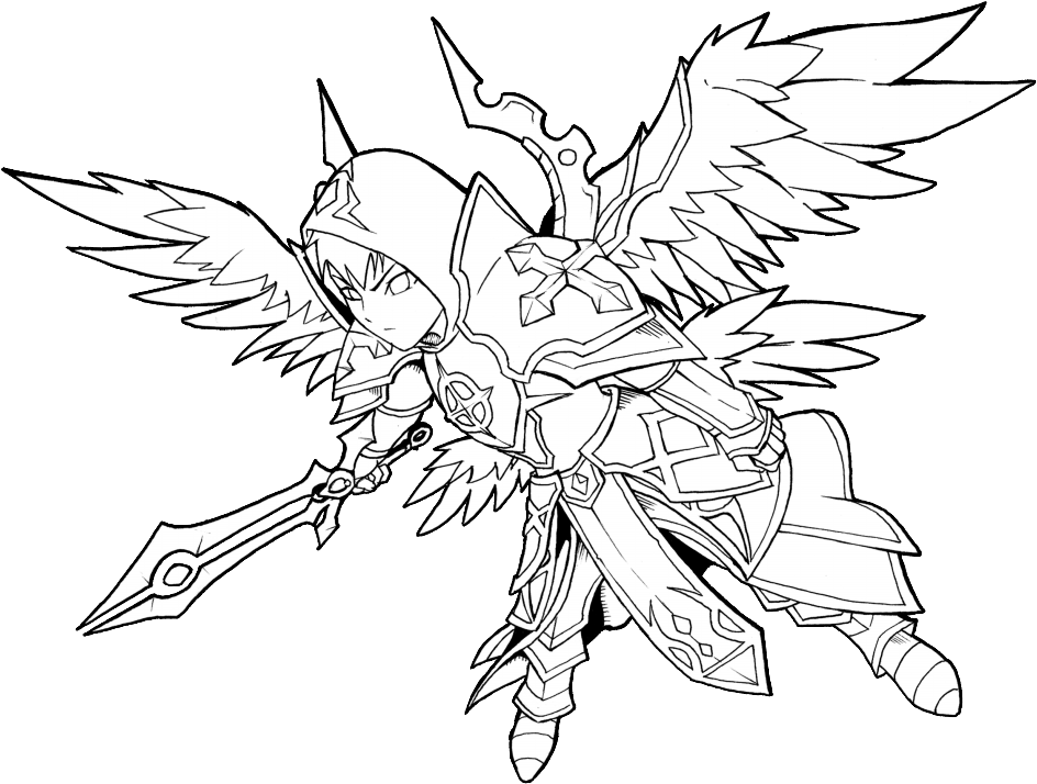 An Error Occurred - Summoners War Artamiel Drawing Clipart (992x768), Png Download