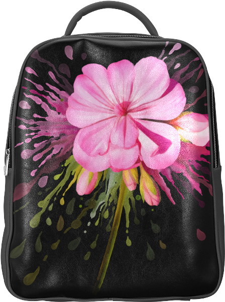 Pink Flower Color Splash, Watercolor Popular Backpack - Garment Bag Clipart (800x800), Png Download